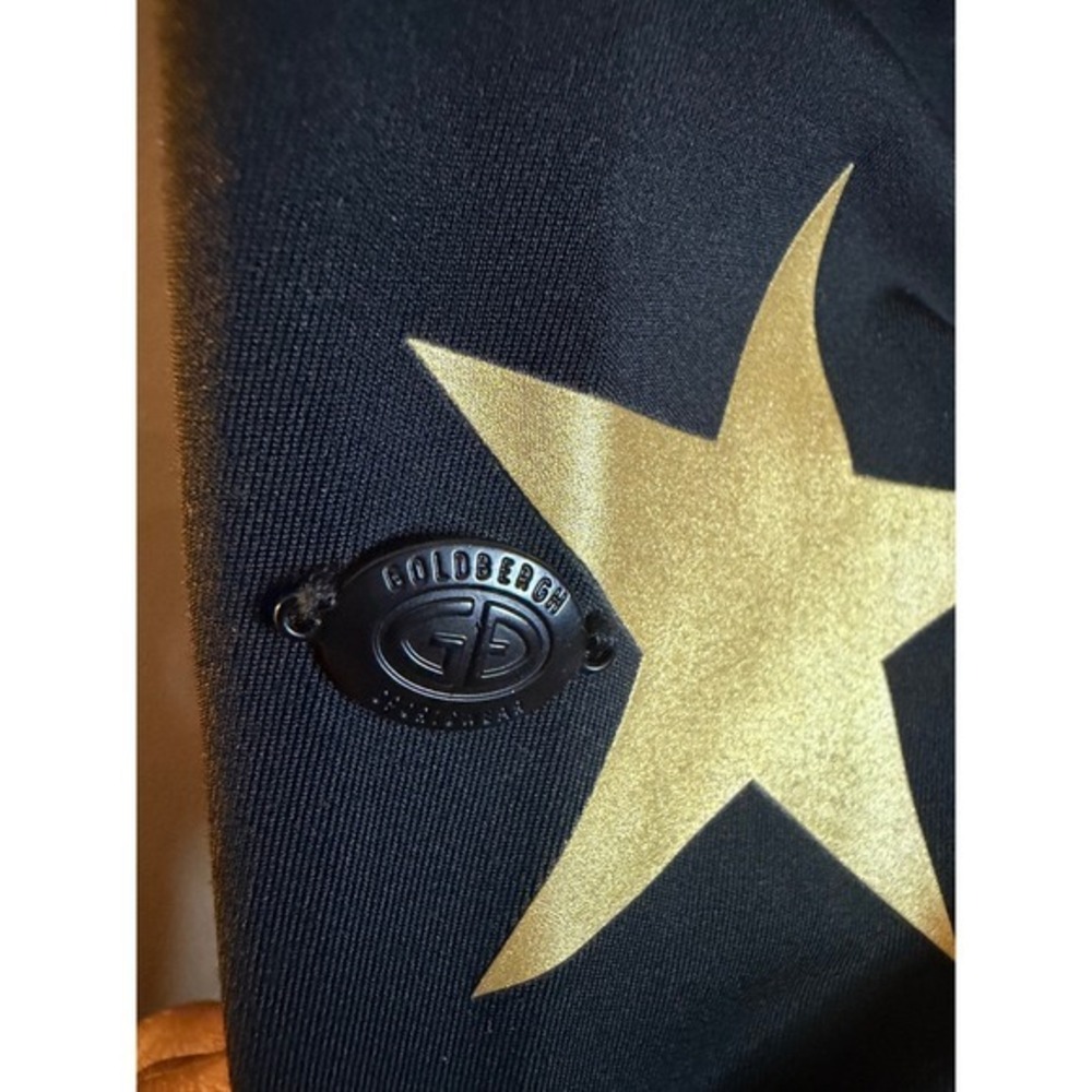 Goldbergh Luxury Sports Womens Gold Star Print Quarter Zip Ski Base Layer XS New - Picture 4 of 7